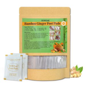 122 Pads Foot Pads - Turmeric & Ginger Foot Pads, Pure Natural Foot Pads with Ginger, Wormwood, Bamboo Vinegar, Bigger Adhesive Pad Ginger Foot Pads