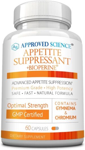 Approved Science® Appetite Suppressant - Gymnema, Chromium, Cayenne Pepper - 60 Capsules - Made in The USA