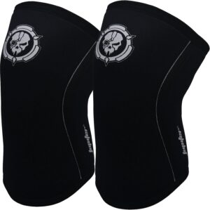 Knee Sleeves (1 Pair), 7mm Compression Knee Braces for Squats,Weightlifting,Powerlifting,Cross Training for Men & Women (Medium)