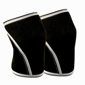 Knee Sleeves (1 Pair) 7mm Neoprene Thick Compression Knee Brace Support for Weightlifting, Powerlifting, Squatting and Cross Fit Training Fitness for Women and Men Black, L