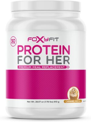 Protein for Her, Caramel Mocha Whey Protein Powder with CLA and Biotin for a Healthy Glow (1.78 lbs)