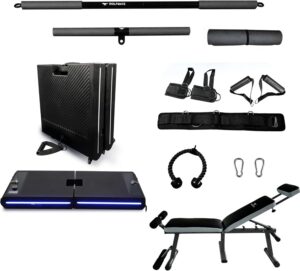 Smart Fitness Trainer Equipment - Strength Training Machine Smart Fitness Trainer-Foldable Workout Device - Portable Workout Machine for Home Gym (H1 Fitness Trainer + Pro Kit)