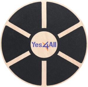 Yes4All Versatile Wooden Wobble Balance Board, Balance Trainer for Mobility Training, Standing Desk, Core Training, Exercise Balance Stability Trainer