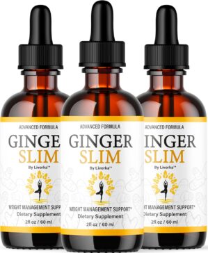 (3 Pack) Ginger Slim Drops - Official GingerSlim Droppers Supplement Premium Formula, Ginger Slim All Natural Liquid Support Advanced Formula Healthy Drops Reviews, 3 Bottles for 3 Months