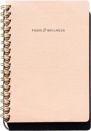 Kunitsa Co. Food and Exercise Journal for Women - Track Meals, Nutrition, and Weight Loss, 90 Days, Pink, 8.5 x 6 Inches