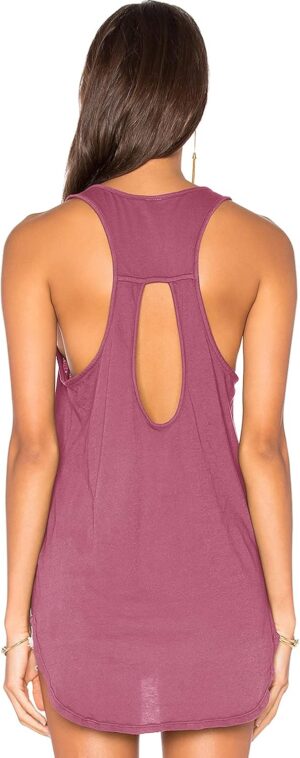 Muzniuer Yoga Workout Tops for Women Backless Long Tank Workout Shirts Cover up Summer Sleeveless T Shirts