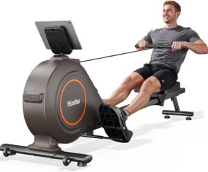 Niceday Magnetic Rowing Machine, Quiet Rowing Machines for Home with 350lb Weight Capacity, 16 Levels Adjustable Resistance, Foldable Rower with Tablet Holder, Bluetooth&App Compatible
