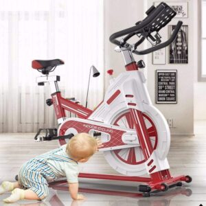 OMaju Fitness Equipment Intelligent Exercise Bikes Home Gym Indoor Spinning Bike Professional Indoor Sports Equipment All-Inclusive Ultra-Quiet Fitness Game APP Exercise Pedal Bike