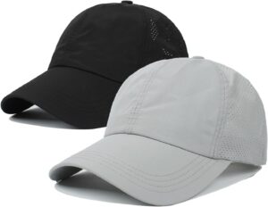 Quick Dry Fit Hats Athletic Baseball Cap Workout Hats for Running Hiking Golf Fishing |UPF 50+ Waterproof