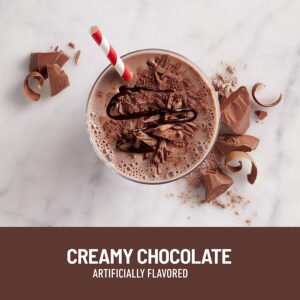 SlimFast Advanced Nutrition Creamy Chocolate Smoothie Mix – Weight Loss Meal Replacement – 20g protein – 11.4 Oz. Canister – 12 servings - Pantry Friendly