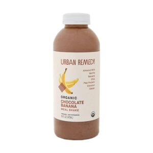 Urban Remedy Chocolate Banana Meal Replacement Shake, 16oz – Organic, High-Protein, Plant-Based, Dairy-Free, Gluten-Free, Ready-to-Drink